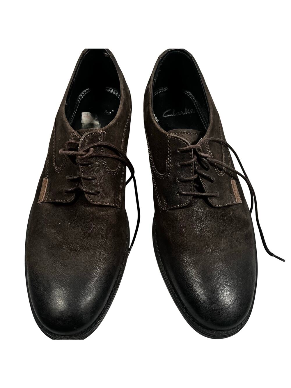 Clark’s Brown Leather Shoestring Tie Casual Business Dress Shoes Men's 9M
